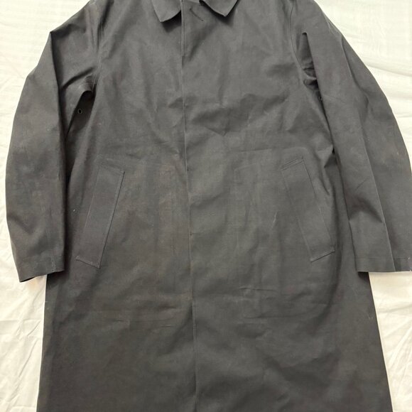 MACKINTOSHI black Oxford bonded cotton trench coat  size 40 $1195 + tax - Picture 5 of 16